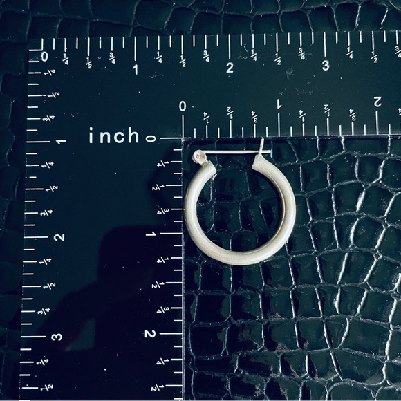 Classic Hoops 1.25” Sterling Silver Earrings - Picture 6 of 7